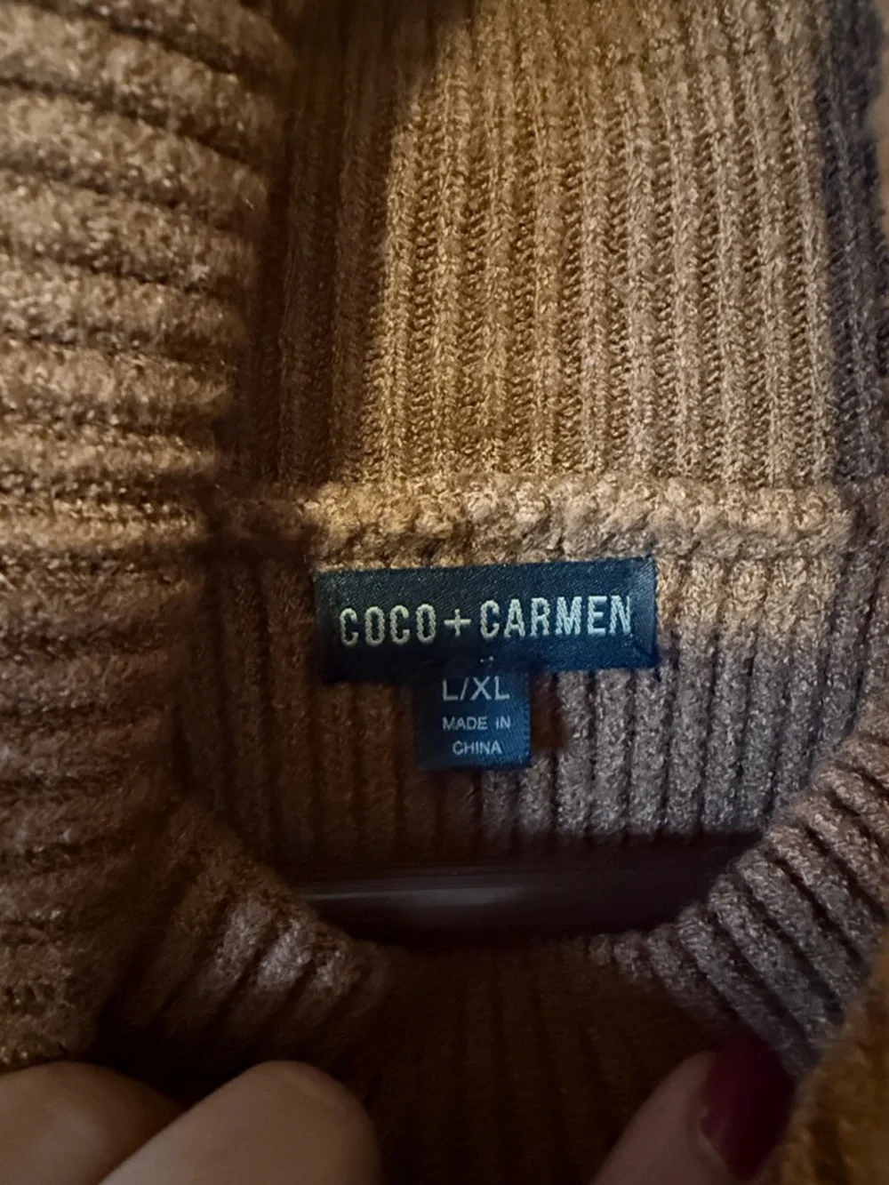 Coco + Carmen Ribbed Cowl-Neck Sweater Trio - Gray, Black, Brown - Picture 2 of 6